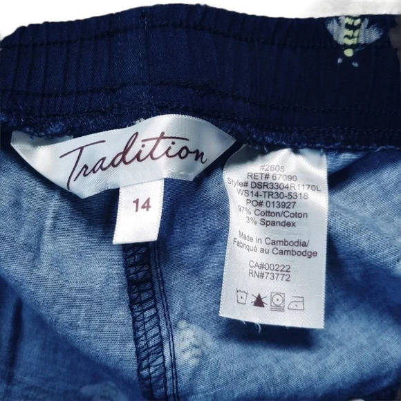 Tradition High Rise Mom Cotton Shorts, Bees, 14 - Picture 6 of 6